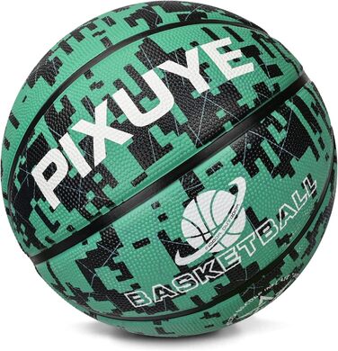 Баскетбольний м'яч Jicsetk, розмір 5/7, міні-баскетбольний м'яч для дітей, підходить для гри на вулиці та в приміщенні (зелений)