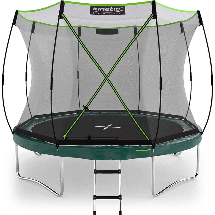 Трамплін KINETIC SPORTS 'Bungee Safety Elite' Ø 244/305/366 см - AirMAXX, для дітей та дорослих, Outdoor, зелений