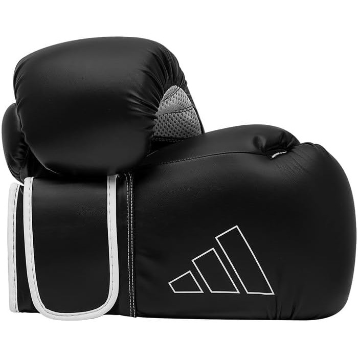 Боксерські рукавички adidas Hybrid 80 8oz чорні/білі для боксу, кікбоксингу, ММА та тренувань