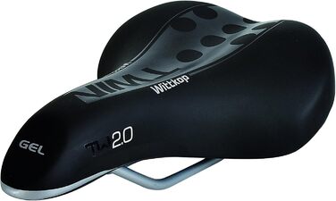 Сідло Büchel Wittkop Sattel Twin 2.0 Sport для жінок, з гелевою вставкою, без колодок, чорне, 97210