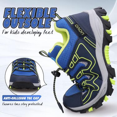 Дитячі кросівки UOVO для ходьби, бігу та активного відпочинку (водонепроникні, антиковзкі) – блакитний, жовтий, 28 EU