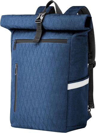 Велосумка Wiserset на багажник 22L, рюкзак для чоловіків, багатосекційна, з відділенням для ноутбука, 2в1, відбиває світло, синя