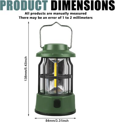 LED кемпінговий ліхтар 2 шт. - портативний, регульований, 3 режими, водонепроникний (IPX4), для риболовлі, туризму, надзвичайних ситуацій