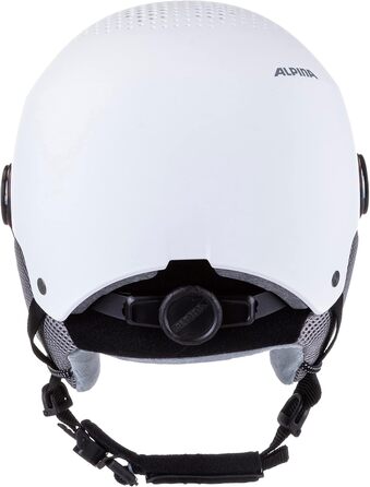 Гірськолижний шолом Alpina Arber Visor Q-Lite з візором, білий матовий, 54-58 см, для дорослих, контрастне скло, легкий, преміум-якість