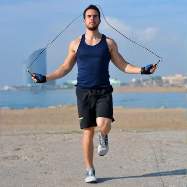 Скакалка Springseil AsVIVA JR2: німецька якість, регульована довжина, подвійні кулькові підшипники, для крос-тренінгу та силових тренувань