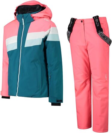 Дитячий комплект CMP Kid: куртка та штани, антрацит (110), неоново-фуксія / тіал