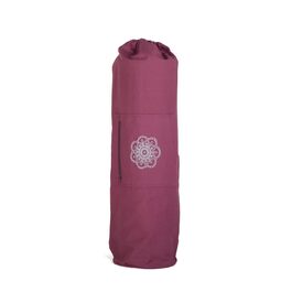Сумка для йога-килимка Bodhi SURYA Cotton XL бавовняна з мандалою, фіолетова, 75 см