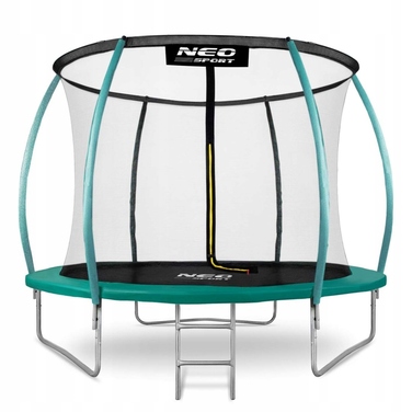 Садовий батут із драбиною та захисною сіткою, профільований, 8FT (252 см)