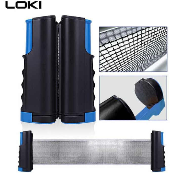 Набір для настільного тенісу LOKI з сіткою та м'ячами 3 зірки - Преміум ракетки з ITTF-сертифікацією - Розсувна сітка - Сумка для перенесення