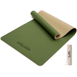 Йогамат YOTTOY: неслизька, міцна, з натурального каучуку, з ремінцем та сумкою