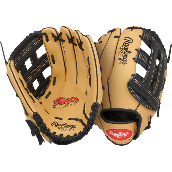 Рукавичка бейсбольна Rawlings Spieler Serie T-Ball / Юніорська (22.9-29.2 см) для правої руки, колір: верблюжий / чорний