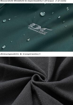 Жіноча водонепроникна куртка-дождевик Softshell для походів та прогулянок, перехідна outdoor-куртка з капюшоном, XL, темно-зелена