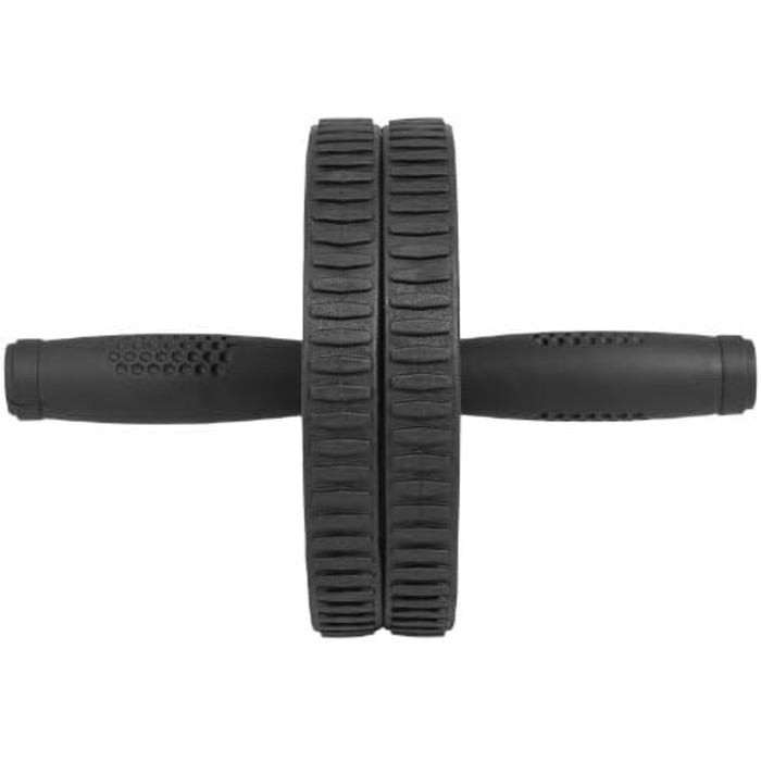 Брюшний ролик GORILLA SPORTS з килимком для колін, 27x18 см, гумовий, нековзкий, чорний — ролик для пресу, тренажер для пресу, абдомінальне колесо для домашніх тренувань