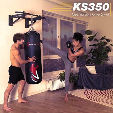 Спортивна штанга для підтягувань Sportstech 4in1 KS350 - для дому, складна, з 3 функціональними петлями, стабільна та безпечна