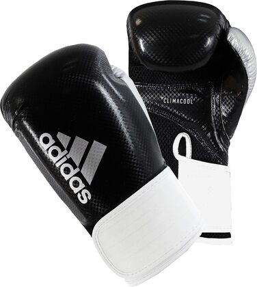 Боксерські рукавички adidas Hybrid 65, 10 унцій, чорні/білі, для чоловіків