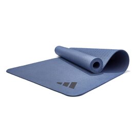 Йога-килимок adidas Premium Yogamatte 5 мм, протиковзний для йоги та пілатеса, без ПВХ (Trace Blue)