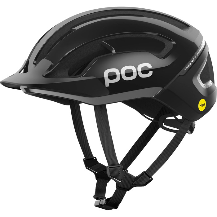 Велосипедний шолом POC Omne Air Resistance MIPS, для MTB та міста, з MIPS захистом, вентиляцією, регульованим козирком, чорний, S (50-56 см)