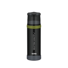 Термос Thermos Mountain 0.5л Чорний для напоїв, нержавіюча сталь, тримає тепло/холод 24 год, пляшка для активного відпочинку, BPA-free