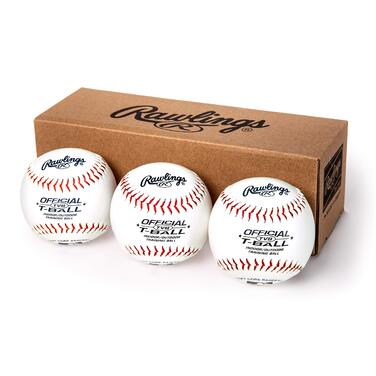 М'ячі для бейсболу Rawlings Youth T-Ball (3 шт) білі, офіційний розмір