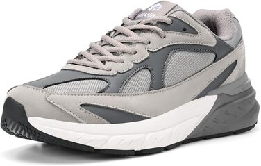 Кросівки для бігу FitVille для чоловіків з широкою стопою (X-широкі) сірого кольору, розмір 44.5 EU, спортивні, зручні, дихаючі, з неслизькою підошвою