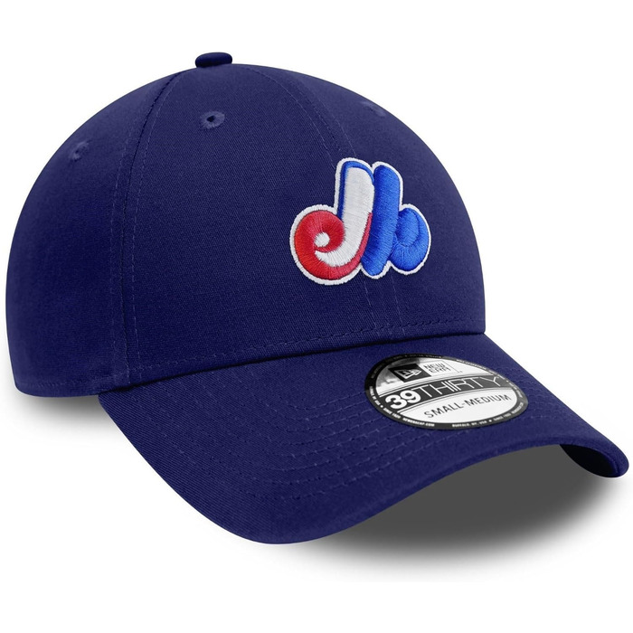 Кепка бейсболка New Era MLB 39Thirty, блакитна, логотип команди, унісекс (L-XL, Montreal Expos #31578)