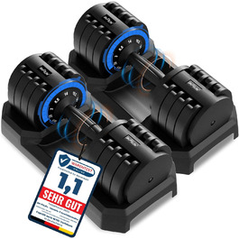 Регульовані гантелі DH FitLife 3-25 кг для силових тренувань, набір коротких гантелей з компактними дисками для домашніх тренувань, 5-в-1 змінна вага