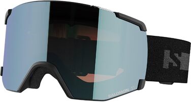 Унісекс лижна маска Salomon S/View, чорна, розширене поле зору, захист від запотівання, для сноуборду та лиж