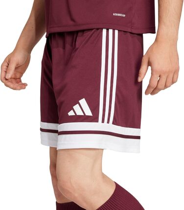 Спортивні чоловічі шорти adidas Squadra 25 (колір: бордовий/білий, розмір 56)
