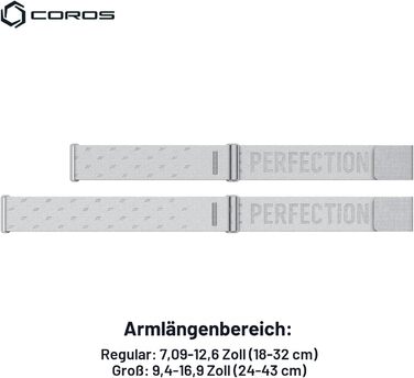 Пульсометр COROS: комфортний, точний, з автоматичним визначенням зносу, Bluetooth, 38 годин роботи від акумулятора, сірий