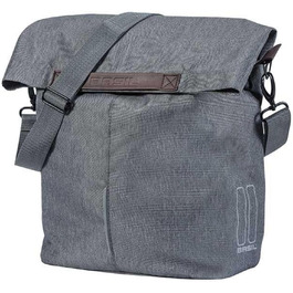 Велосипедна сумка Basil City Shopper 14-16 л, сіра, з відбивачем, для багажника