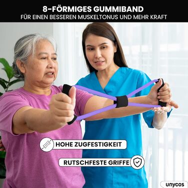 Набір для масажу та реабілітації Unycos: ролер для фасції, фітнес-гумки, масажний м'яч, стік для реабілітації, мотузка для формування, сумка для зберігання (Чорний/Лідний)