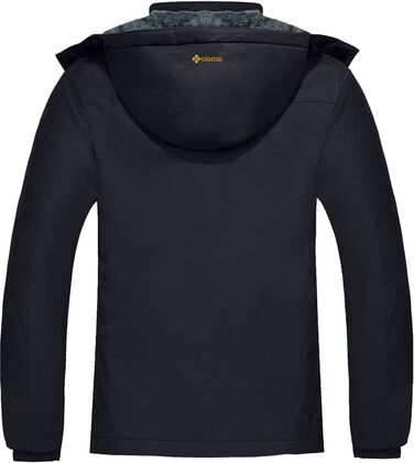 Чоловіча водонепроникна лижна куртка GEMYSE з флісовою підкладкою, чорна