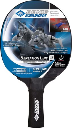 Донік-Шильдкрот тенісна ракетка Sensation Line 700, ASG-ручка, 1,8 мм губка, ITTF накладка, 734403