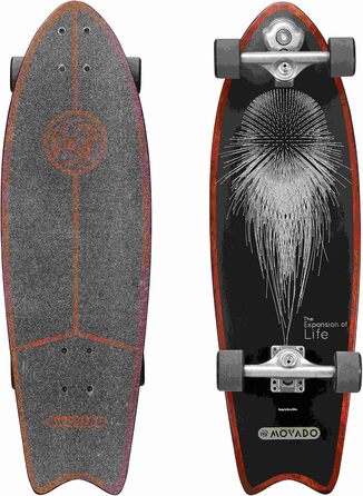 Лонгборд STAR SCOOTER Surf Skateboard Vintage Retro Cruiser, швидкісний, підшипники ABEC-11, унісекс, повний комплект, чорний