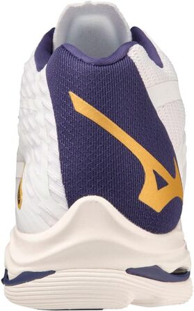 Волейбольне взуття Mizuno Wave Lightning Z7 Mid - Біло-блакитне, висока видимість, розмір 38.5 EU