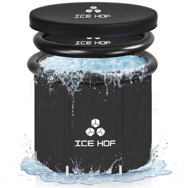 Кріованна Ice Hof® для загартовування та відновлення 400Л, версія 2026, Ø80x80 см — велика ванна для льодяної терапії (Cold Plunge) для дому та вулиці