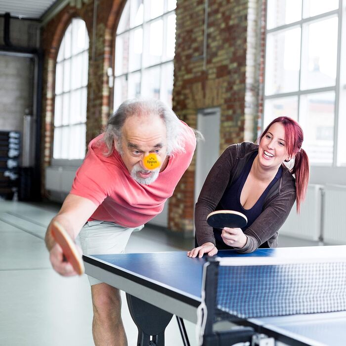 Набір тенісних м'ячів для настільного тенісу 3 зірки (35 шт.) - 18 білих та 17 помаранчевих м'ячів + сумка для зберігання. Відповідає стандартам змагань.