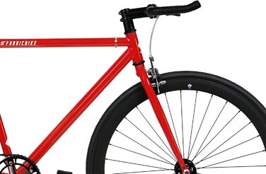 Велосипед FabricBike Original Pro, фікс-гіар, Hi-Ten сталь, міський, 8 кольорів, 3 розміри, 10,45 кг, Pro Red & Matte Black, рама 49 см