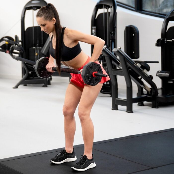 Набір гантелей Gymtek 2в1: короткі та штанга, регульована вага для силових тренувань вдома