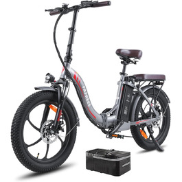 Електровелосипед Fafrees F20 Pro, складаний, 20 дюймів, 250Вт, акумулятор 36В 18Аг, до 150 км, для дорослих, вантажність 150 кг, міський фетбайк