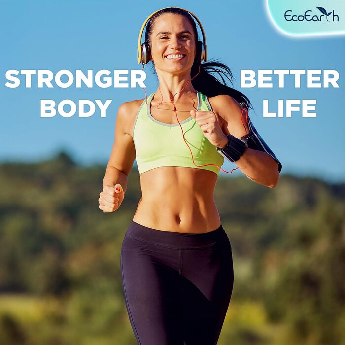 Набір вагів для зап'ястя та кісточки EcoEarth (2 шт., 450 г) - регульовані фітнес-стрічки, чорний колір