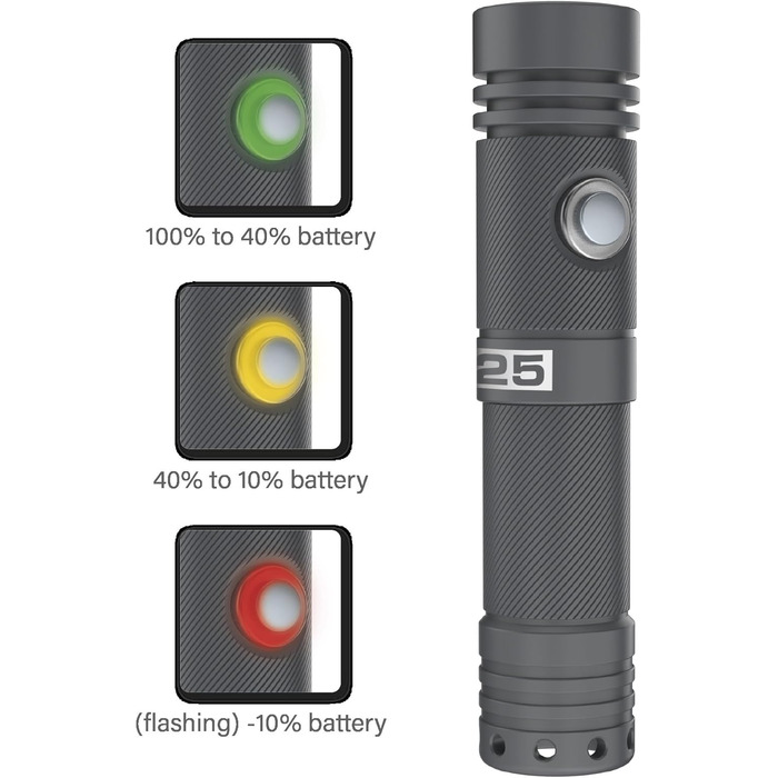 SEAC i25 Підводна лампа 1000 люменів: перезарядна, глибина 100м, Li-Ion акумулятор 3450 mAh, вузький 6° світловий пучок, компактна та легка