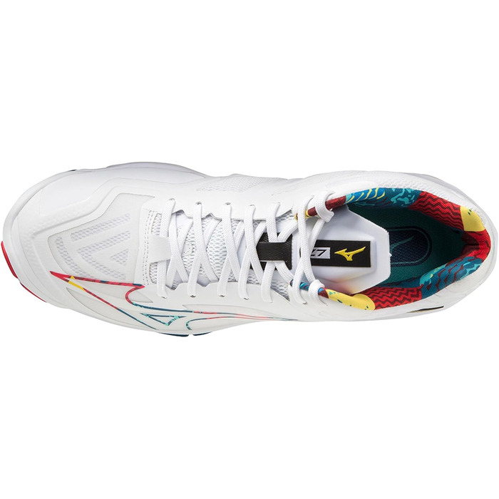 Волейбольне взуття Mizuno Wave Lightning Z7 Mid - унісекс, біло-блакитне, 50 EU