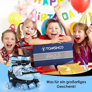Роликові ковзани TOMSHOO для дітей, регульовані, для дівчаток та хлопчиків, підходять для початківців, зручні та дихаючі, ідеальні для подарунка на Новий рік або день народження