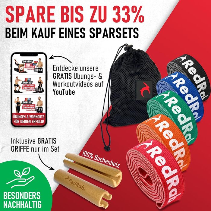 Стрічки для фітнесу з тканини - довгі - Стрічка для фітнесу (одна або набір) для тренувань з опором, міцні еластичні стрічки, гімнастичні стрічки, Pull Up Band, фітнес-стрічки