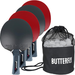 Професійна ракетка для настільного тенісу Butterfly Timo Boll Titanium з вуглецевим шаром, ITTF сертифікований накладка Wakaba 2,0 мм, конічна ручка, для змагань і тренувань