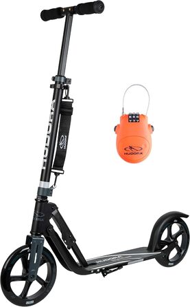 Самокат HUDORA BigWheel 205 для міста, складаний, з замком, регульований, для дітей і дорослих, до 100 кг, від 6 років