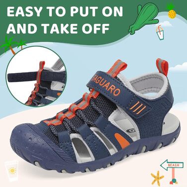 Сандалі дитячі SAGUARO для хлопчиків та дівчаток трекінгові, дихаючі, нековзкі, для походів (Сині, 38 EU)