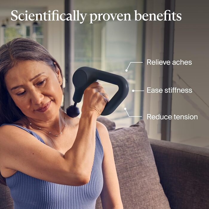Theragun Relief: Персональний масажер для зняття болю та масажу - легкий, зручний, для шиї, спини, ніг (чорний)