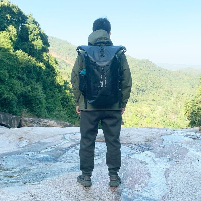 Водонепроникний рюкзак Dry Bag 35L для каякінгу та рафтингу (Чорний)